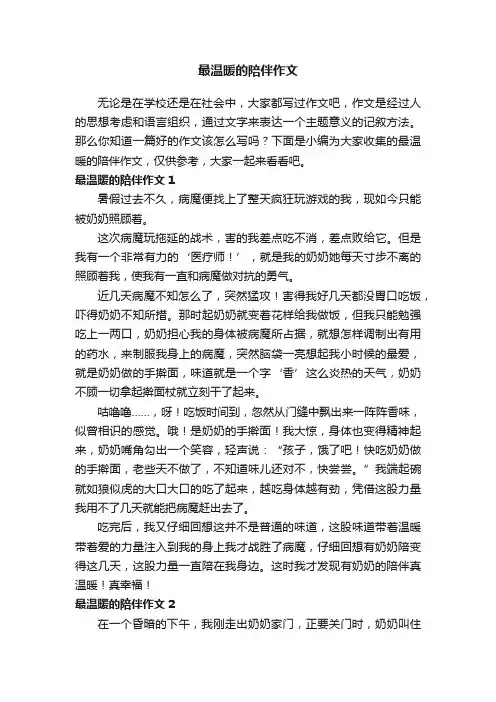 最温暖的陪伴作文（精选4篇）