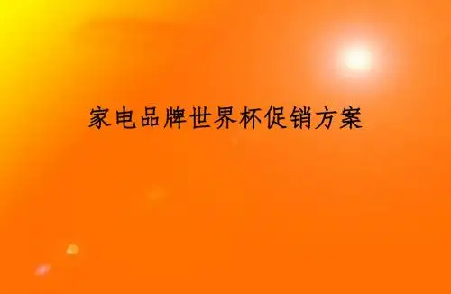 家电品牌世界杯促销方案67页PPT