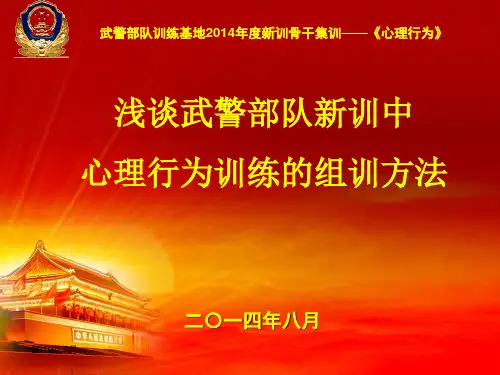 部队心理行为训练
