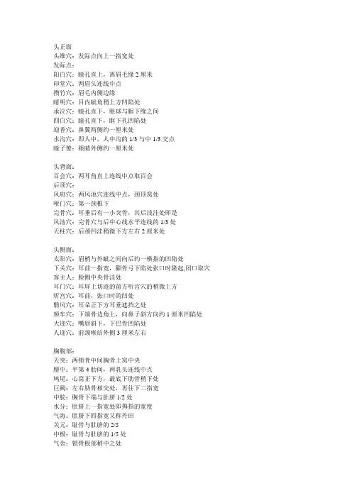 人的穴位