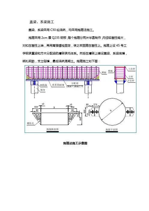 抱箍法盖梁、系梁施工工艺