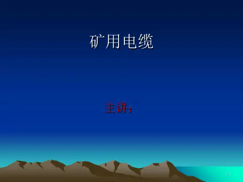 矿用电缆及电缆连接器