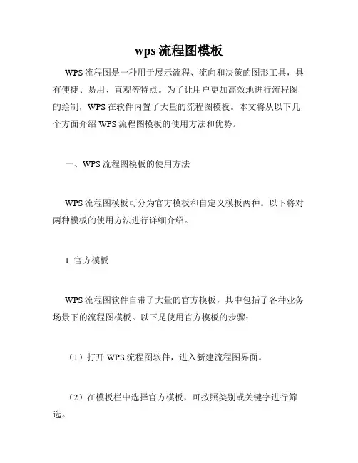 wps流程图模板