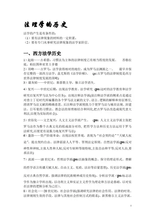 法理学期末复习纲要.(DOC)