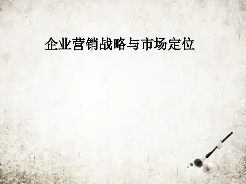 企业营销战略与市场定位