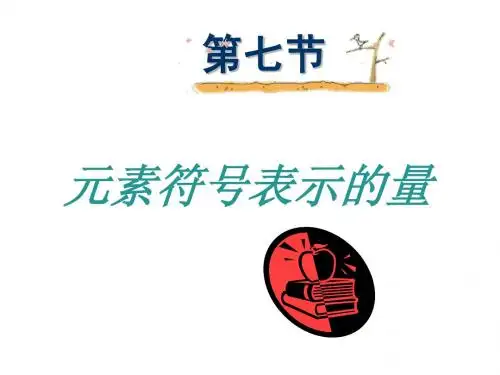 1.7元素符号表示的量第一课时