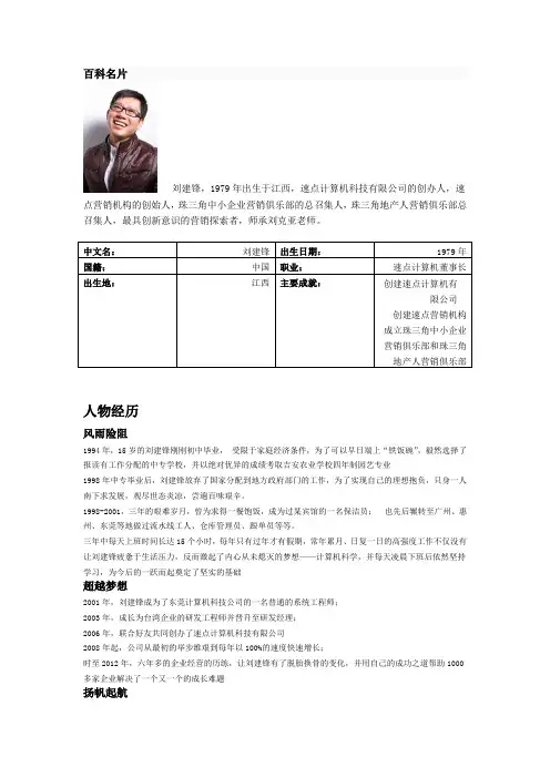 刘建锋简介