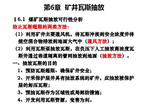 瓦斯抽放方法