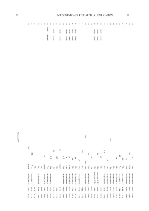 2006年农药田间药效试验项目登记表
