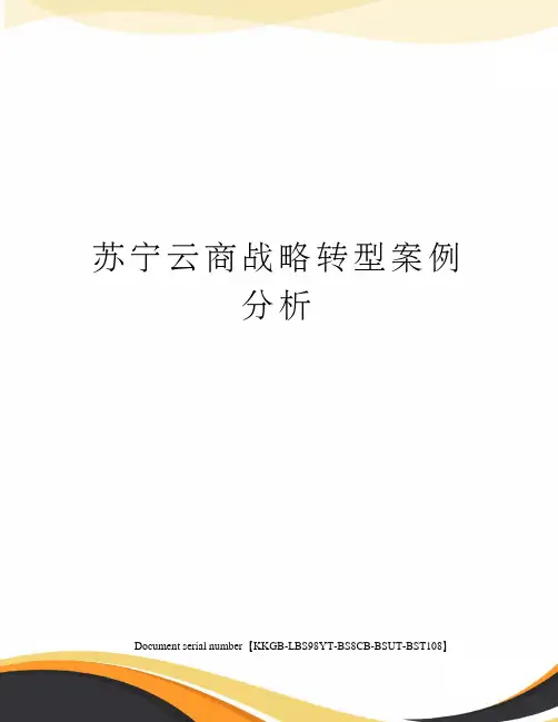 苏宁云商战略转型案例分析