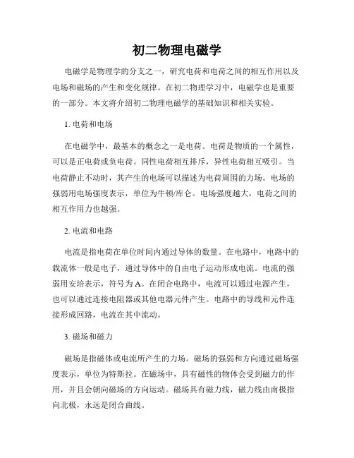 初二物理电磁学