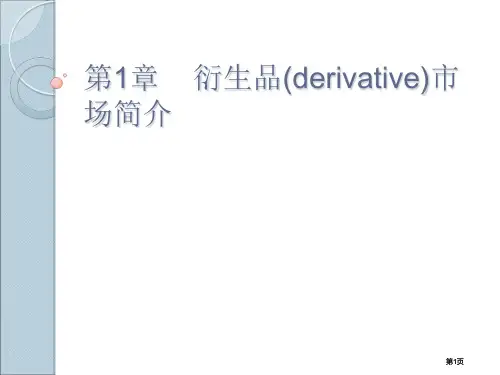 西南财经大学期权期货及其他衍生品1市公开课金奖市赛课一等奖课件