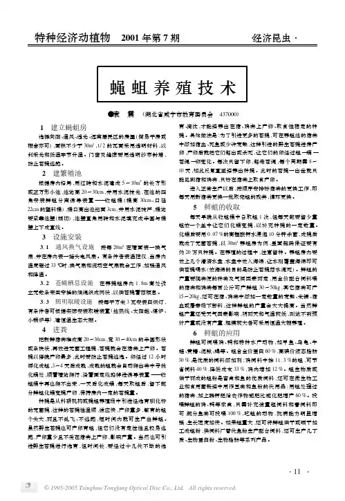 蝇蛆养殖技术