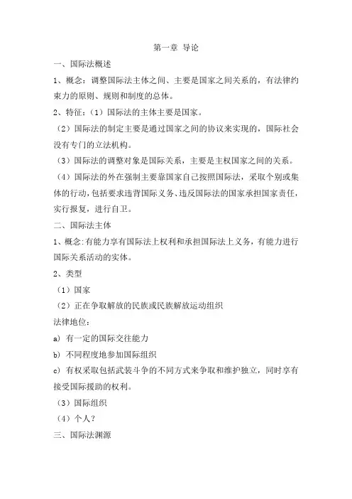 国际法notes