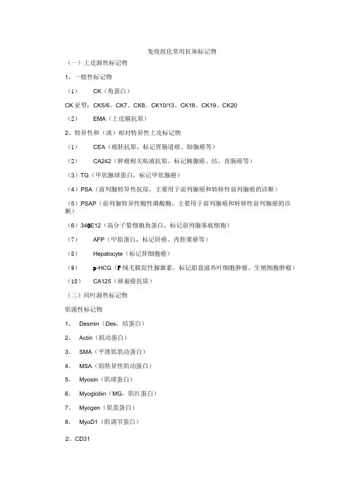 免疫组化标记物