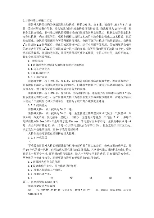 桥梁调查报告