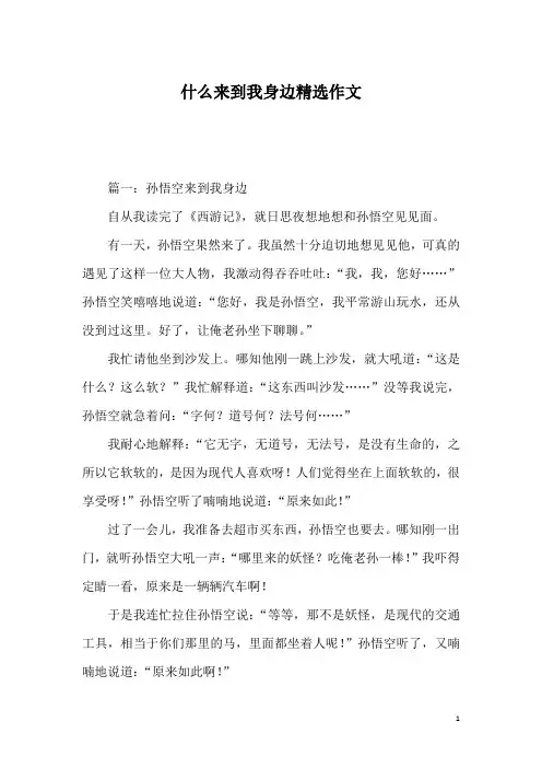 什么来到我身边精选作文