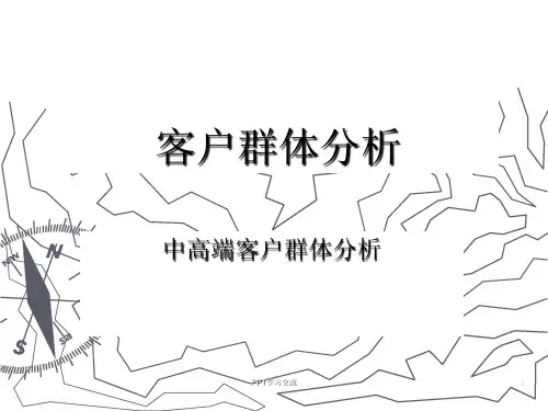 客户群体分析和中高端客户分析课件