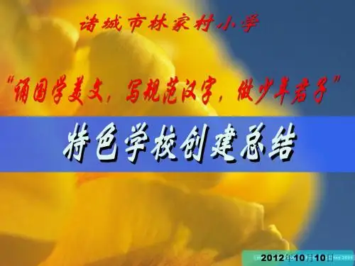 特色学校创建总结