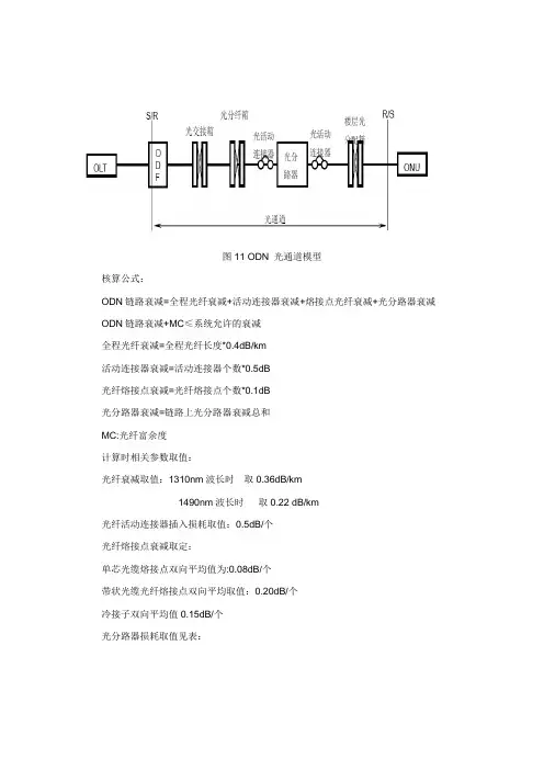 光衰核算公式