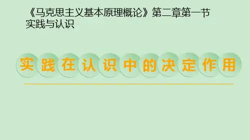 实践在认识中的决定作用 ppt课件
