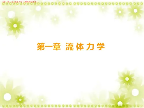 (新)第一章  流体力学(讲解教学课件)