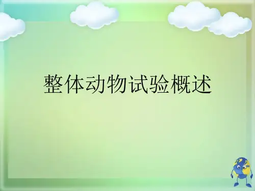 整体动物试验概述精品课件