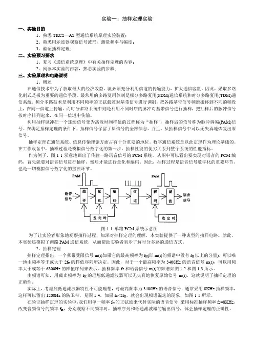 通信原理实验指导书(完整)
