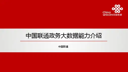 联通政务大数据能力介绍