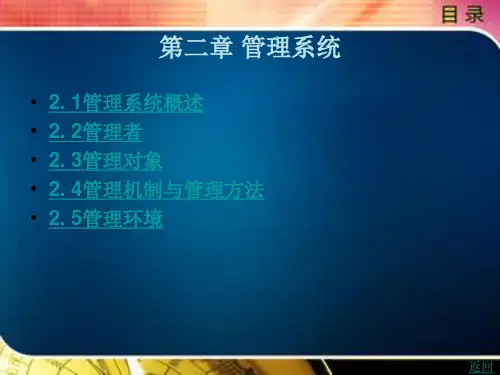 管理学(第2版)第二章管理系统