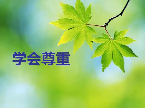 六年级道德与法治下册 (学会尊重)课件