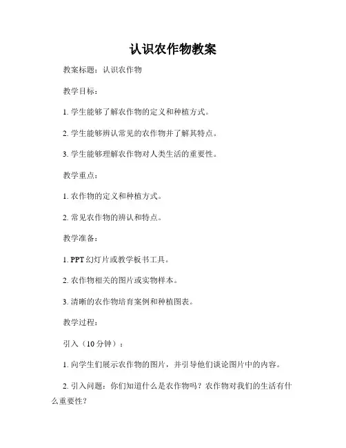 认识农作物教案