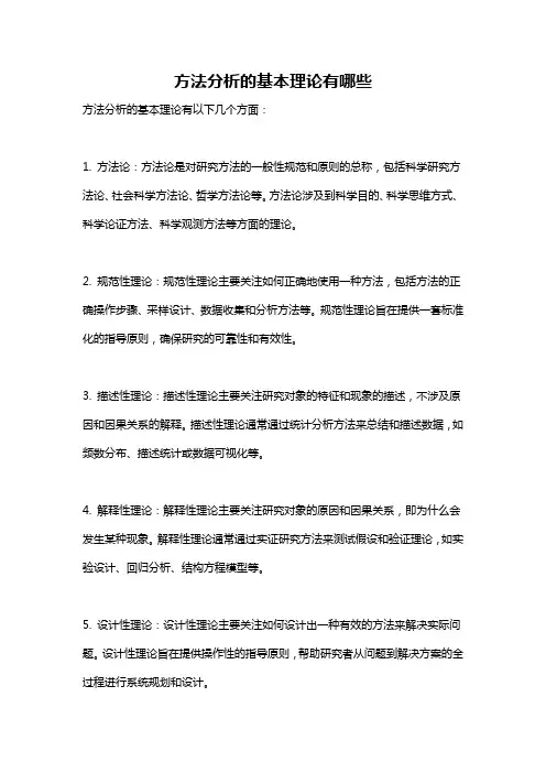 方法分析的基本理论有哪些