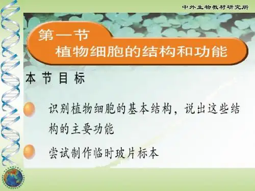 植物细胞的结构和功能PPT课件3