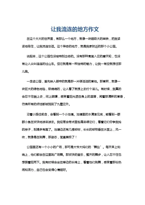 让我流连的地方作文