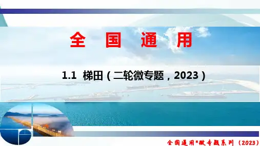 高考地理二轮微专题复习 课件  1梯田