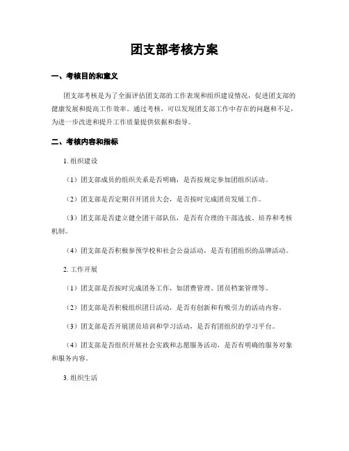 团支部考核方案