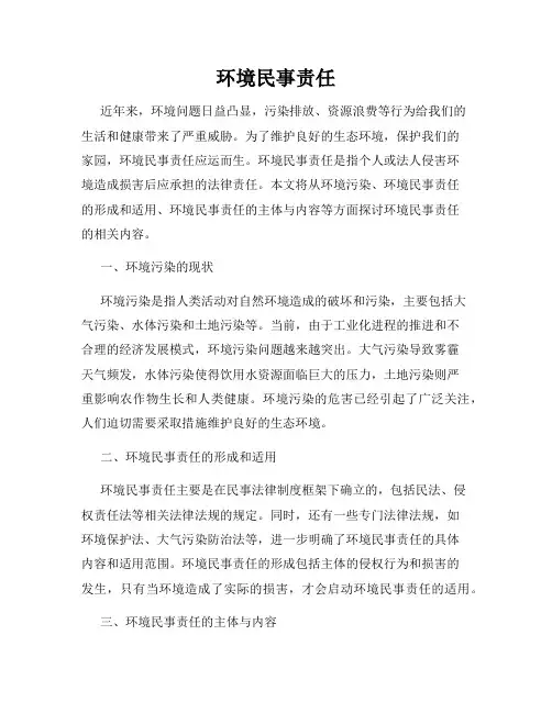 环境民事责任