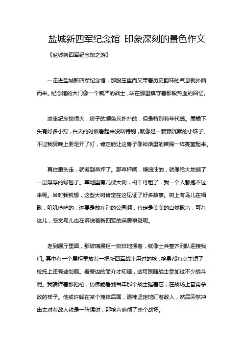 盐城新四军纪念馆 印象深刻的景色作文