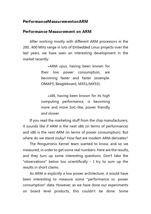 PerformanceMeasurementonARM