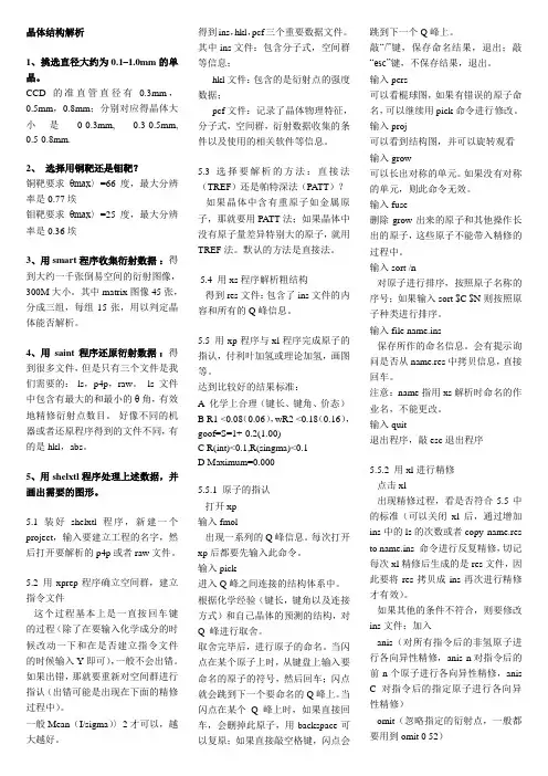 晶体解析方法