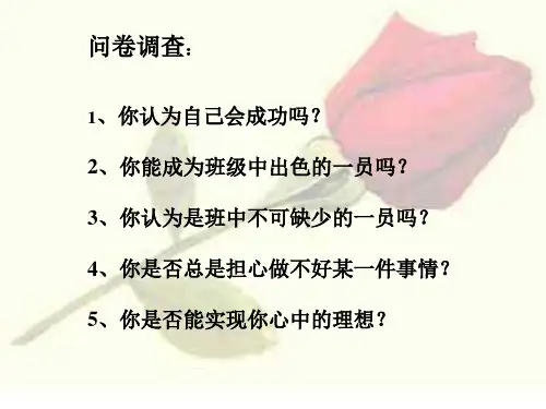 相信自己主题班会 ppt课件