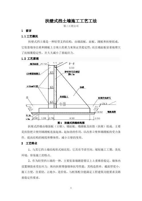 扶壁式挡土墙施工工艺工法