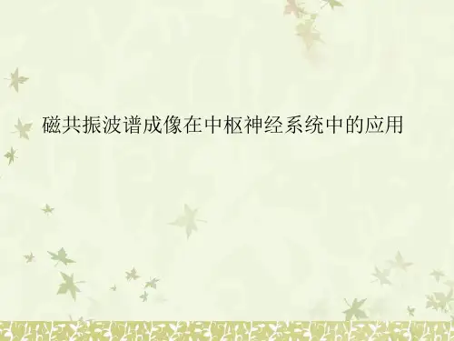 MRS(磁共振波谱成像在中枢神经系统中的应用)