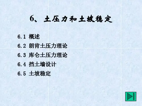 6`土压力和土坡稳定-PowerPointPresen