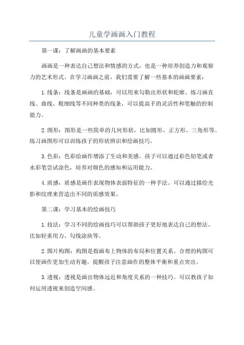 儿童学画画入门教程