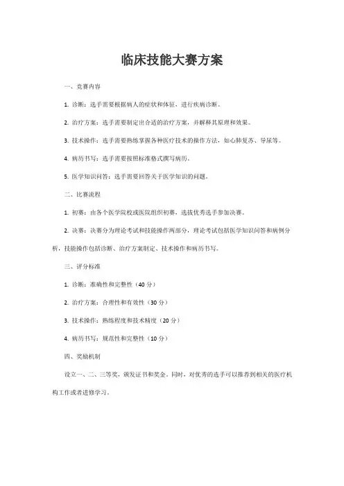 临床技能大赛方案