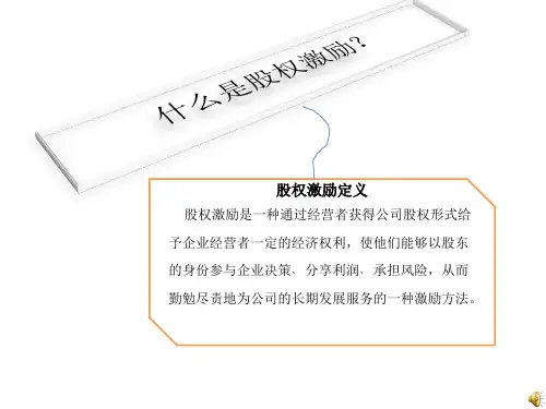 股票期权与限制性股票