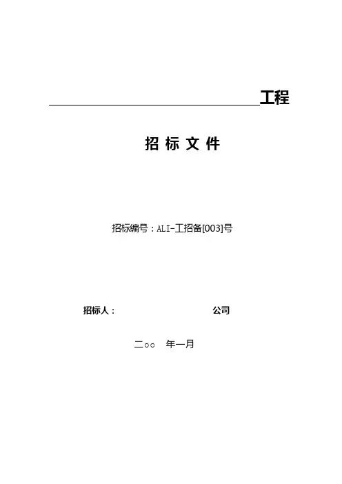 地质勘察工程招标文件定稿NO 