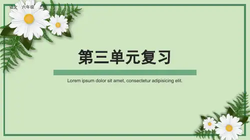 部编版小学六年级语文上册-第三单元复习课件